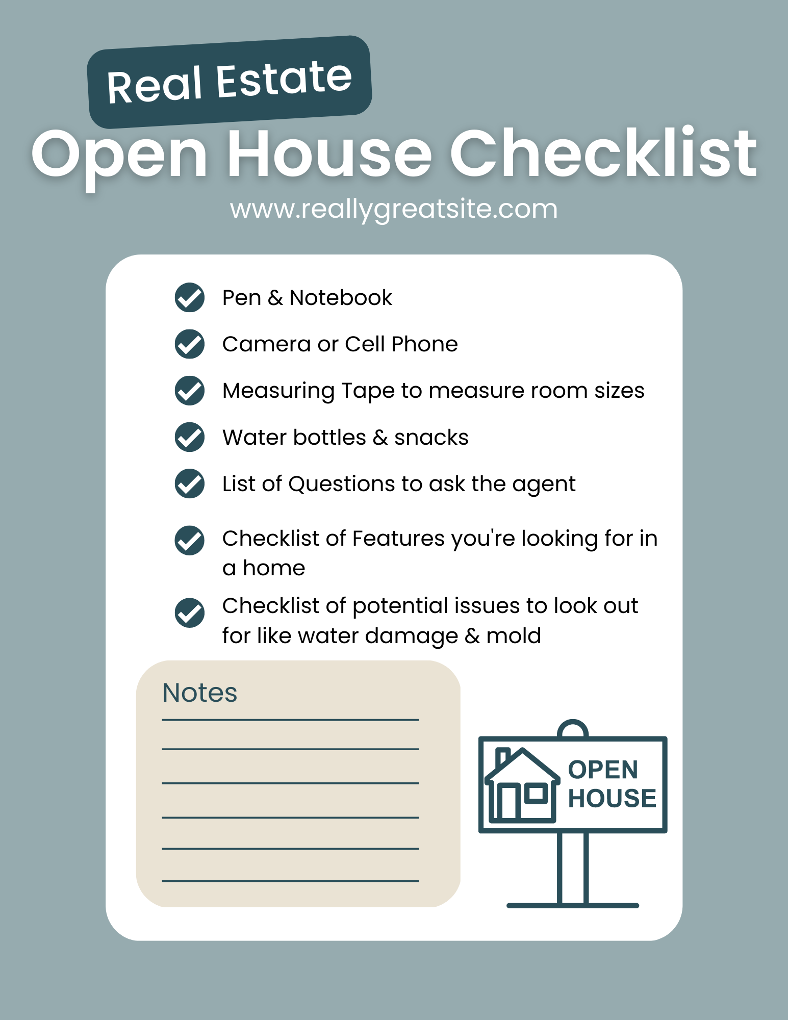 Open House Checklist Tips for Buyers PDF
